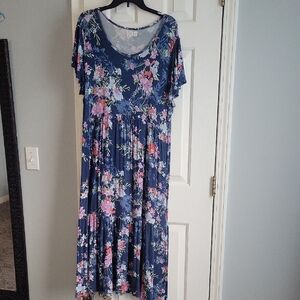 Maurices Navy Floral Maxi Dress